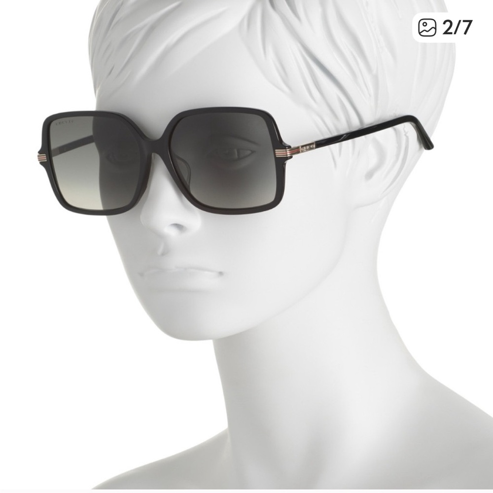 Gucci Black Oversized 59mm Sunglasses - Picture 8 of 9